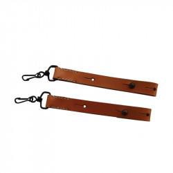 2 short straps for 2 liters can model 1935 in tan leather