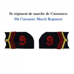 2 pattes de col pour vareuse modèle 1915 Cuirassier