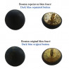 Old and dark blue repainted semi-spherical buttons