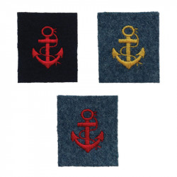 Embroidered anchors for kepi or cap