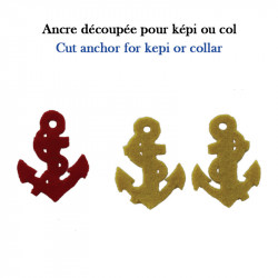 Anchor for kepi or collar