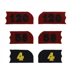 2 collar tabs for jacket model 1877