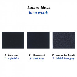 2 shoulder rollers in bluish iron gray wool