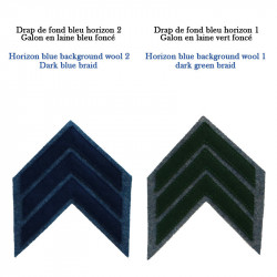 Chevrons of presence or injury called brisques made in cut wool