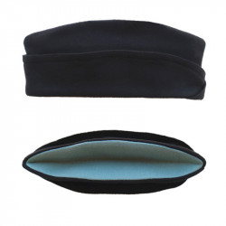 Bonnet de police modèle 1946 Goums, compagnies nomades d Algérie et sahariennes (calot et du bandeau bleu foncé, fond bleu ciel)