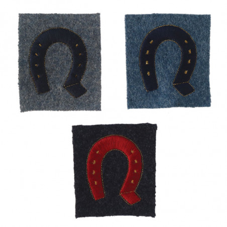 Farrier thread embroidered specialty badges