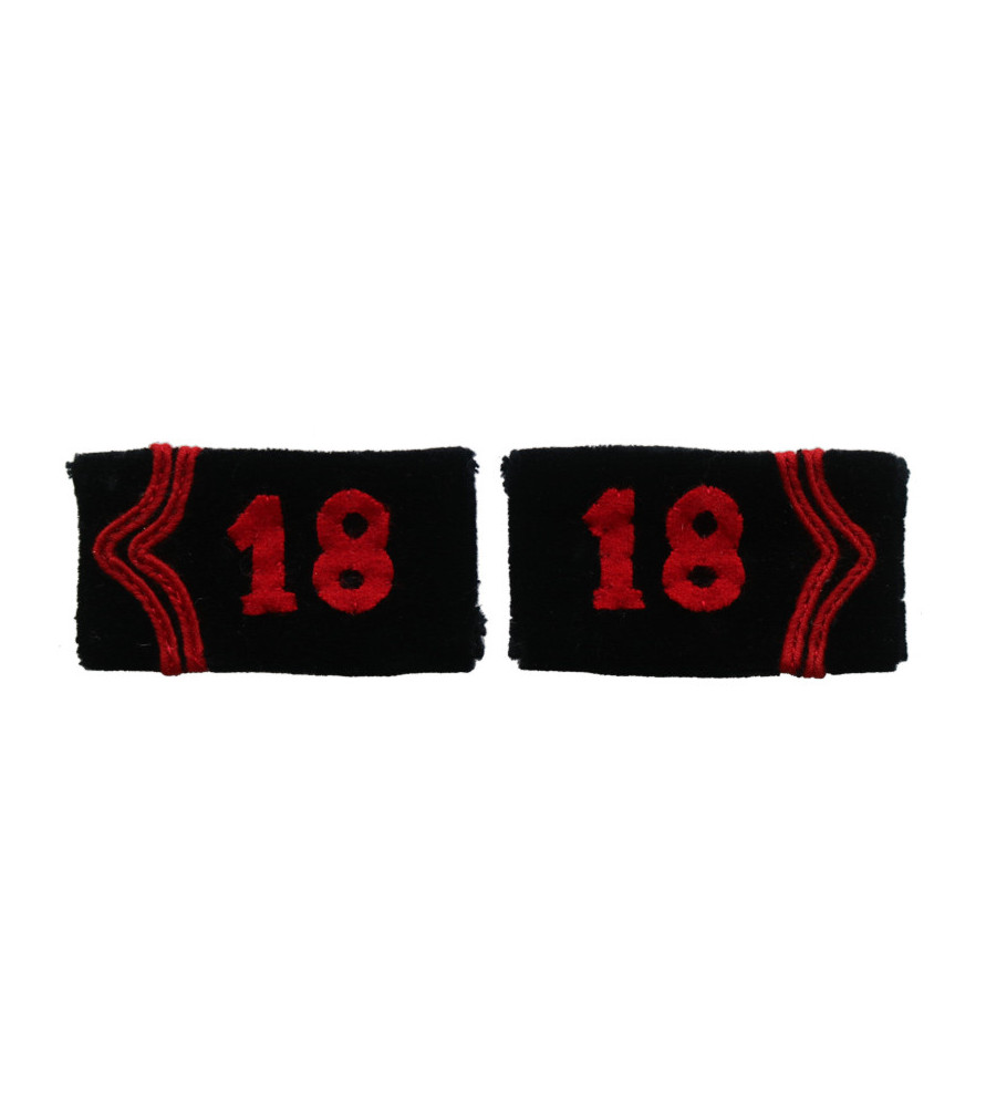 2 non-regulatory collar tabs for jacket in black velvet