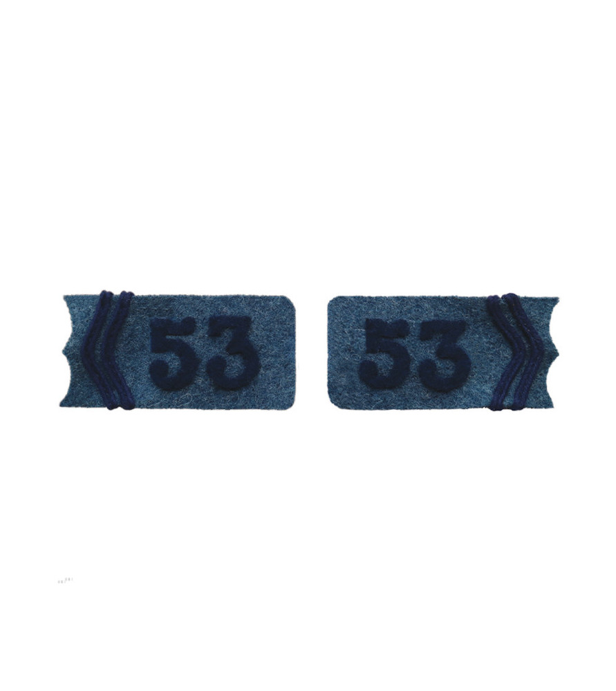 2 pattes de col pour capote premier modèle en drap bleu horizon 2