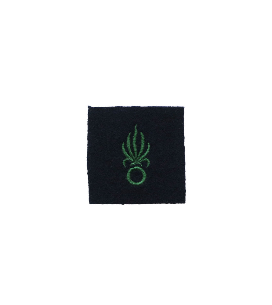 Dark green embroidered Foreign Legion grenade