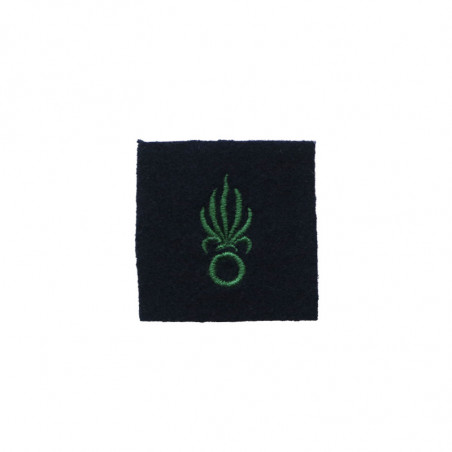 Dark green embroidered Foreign Legion grenade