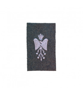 Insigne Foudre Ailé brodé de l'officier de l'État-Major brodé blanc sur drap de fond bleu horizon 1