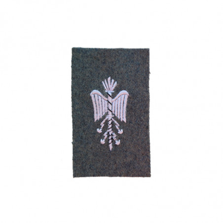 Insigne Foudre Ailé brodé de l'officier de l'État-Major brodé blanc sur drap de fond bleu horizon 1