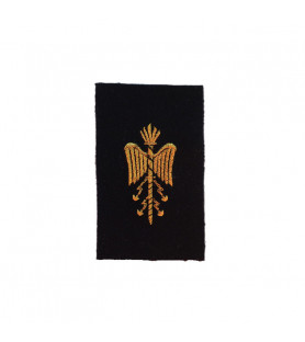 Insigne Foudre Ailé brodé de l'officier de l'État-Major brodé blanc sur drap de fond bleu horizon 1