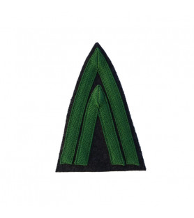 Grade en pointe avec 2 galons cul de dé vert foncé sur drap de fond gris de fer bleuté (Caporal)