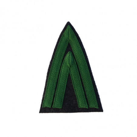 Pointed rank with 2 dark green "cul-de-dé" stripes on bluish iron gray background wool (Corporal)