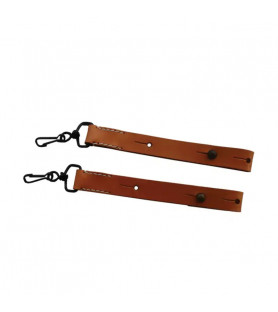 2 short straps for 2 liters can model 1935 in tan leather
