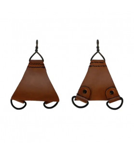 Triangle de suspension (passant trapézoïdal) modèle 1935 en cuir fauve