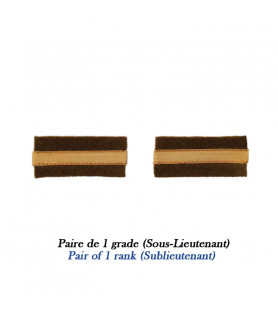 2 grades de manche or pour officier Sous-Lieutenant