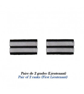 2 grades de manche or pour officier Sous-Lieutenant